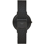 Emporio Armani Kappa Black Dial Black Mesh Strap Watch for Women - AR11252