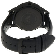Emporio Armani Renato Black Dial Black Leather Strap Watch for Men - AR11276