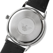Emporio Armani Ruggero Grey Dial Black Leather Strap Watch for Men  - AR11277