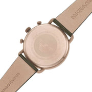 Emporio Armani Aviator Green Dial Brown Leather Strap Watch for Men - AR11334