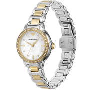 Emporio Armani Mia Quartz Mother of Pearl Dial Two Tone Steel Strap Watch For Women - AR11524