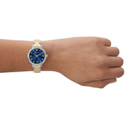 Emporio Armani Cleo Blue Dial Two Tone Steel Strap Watch for Women - AR11576