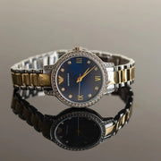 Emporio Armani Cleo Blue Dial Two Tone Steel Strap Watch for Women - AR11576