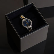 Emporio Armani Cleo Blue Dial Two Tone Steel Strap Watch for Women - AR11576