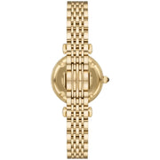 Emporio Armani Gianni T-Bar Brown Dial Gold Steel Strap Watch for Women - AR11703
