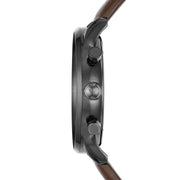 Emporio Armani Retro Chronograph Brown Dial Brown Leather Strap Watch for Men  - AR1932