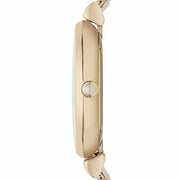 Emporio Armani Retro Gold Dial Gold Mesh Bracelet Watch For Women - AR1957