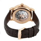 Emporio Armani Epoca White Skeletal Dial Black Leather Strap Watch For Men - AR2073