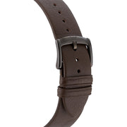 Emporio Armani Retro Black Dial Brown Leather Strap Watch for Men - AR2483