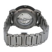 Emporio Armani Meccanico Automatic Black Dial Black Steel Strap Watch For Men - AR60010