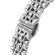 Emporio Armani Meccanico Gianni T-Bar Automatic Silver Dial Silver Steel Strap Watch For Women - AR60022