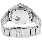 Emporio Armani Sea Explorer Meccanico Automatic Blue Dial Silver Steel Strap Watch For Men - AR60059