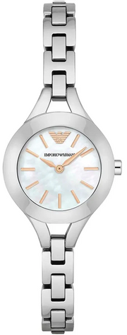Emporio Armani Chiara Mother of Pearl Dial Silver Steel Strap Watch for Women - AR7425