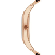 Emporio Armani Chiara Silver Dial Brown Leather Strap Watch for Women - AR7431
