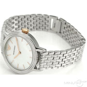 Emporio Armani Interchangeable Mother of Pearl Dial Silver Steel Strap Watch For Women - AR80020