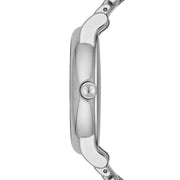 Emporio Armani Quartz White Dial Silver Steel Strap Watch For Men - AR90000