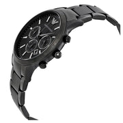 Emporio Armani Classic Chronograph Black Dial Black Steel Strap Watch For Men - AR2453
