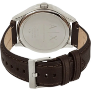 Armani Exchange Whitman Silver Dial Brown Leather Strap Watch For Men - AX2100