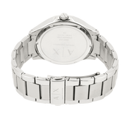 Armani Exchange Hampton Chronograph Black Dial Silver Steel Strap Watch For Men - AX2103