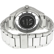 Armani Exchange Hampton Chronograph Black Dial Silver Steel Strap Watch For Men - AX2179