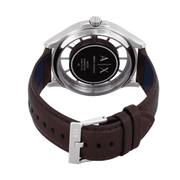 Armani Exchange Hampton Chronograph White Dial Brown Leather Strap Watch For Men - AX2187