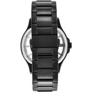 Armani Exchange Hampton Chronograph Black Dial Black Steel Strap Watch For Men - AX2192