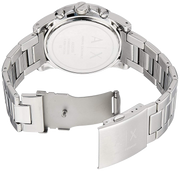 Armani Exchange Drexler Chronograph Black Dial Silver Steel Strap Watch for Men - AX2600