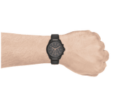 Armani Exchange Drexler Chronograph Black Dial Black Steel Strap Watch For Men - AX2601