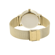 Armani Exchange Lola Analog Gold Dial Gold Mesh Strap Watch For Women - AX5536