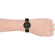 Armani Exchange Lola Three Hand Black Dial Black Mesh Strap Watch For Women - AX5548
