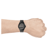 Armani Exchange Hampton Black Dial Black Steel Strap Watch For Men - AX7101