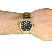 Armani Exchange Nico Analog Black Dial Gold Steel Strap Watch For Men - AX2328