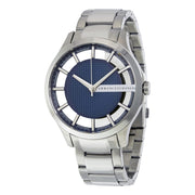 Armani Exchange Hampton Chronograph Blue Dial Silver Steel Strap Watch For Men - AX2178