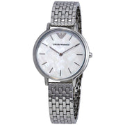 Emporio Armani Mother of Pearl Dial Silver Steel Strap Watch For Women - AR11112