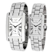 Emporio Armani White Dial Silver Stainless Steel Watch For Women - AR0146
