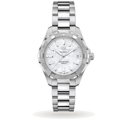 Tag Heuer Aquaracer Mother of Pearl Dial Silver Steel Strap Watch for Women - WBD131A.BA0748