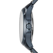Armani Exchange Hampton Skeleton Grey Dial Blue Steel Strap Watch For Men - AX2401