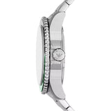 Emporio Armani Sea Explorer GMT Black Dial Silver Steel Strap Watch For Men - AR11589