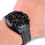 Hugo Boss Driver Chronograph Black Dial Black Steel Strap Watch for Men - 1513277
