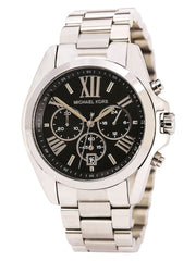 Michael Kors Bradshaw Black Dial Silver Steel Strap Watch for Men - MK5705