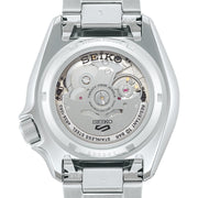 Seiko 5 Sports Petrol Blue Checker Flag Special Edition Blue Dial Silver Steel Strap Watch For Men - SRPK65K1