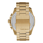 Diesel Mega Chief Chronograph Gold Dial Gold Steel Strap Watch For Men - DZ4360