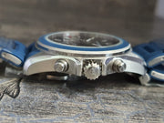 Emporio Armani Sigma Chronograph Blue Dial Blue Silicone Strap Watch for Men - AR6068