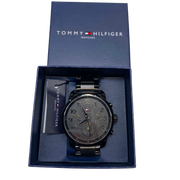 Tommy Hilfiger Briggs Black Dial Black Steel Strap Watch for Men  - 1791423