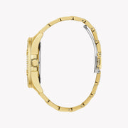 Guess Sol Chronograph Gold Dial Gold Steel Strap Watch For Women - GW0483L2