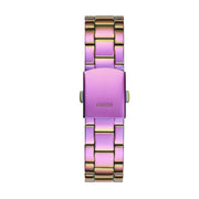 Guess Confetti Chronograph Crystals Multicolor Dial Purple Steel Strap Watch For Women - GW0483L5