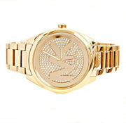 Michael Kors Janelle Quartz Gold Dial Gold Steel Strap Watch For Women - MK7088