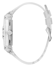 Guess Phoenix J Balvin White Dial Transparent Silicone Strap Watch For Men - V1051M1