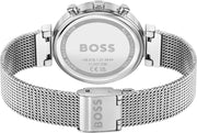 Hugo Boss Flawless Chronograph Pink Dial Silver Mesh Bracelet Watch for Women - 1502625