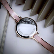 Michael Kors Jaryn Analog Rose Gold Dial Pink Steel Strap Watch For Women - MK4545